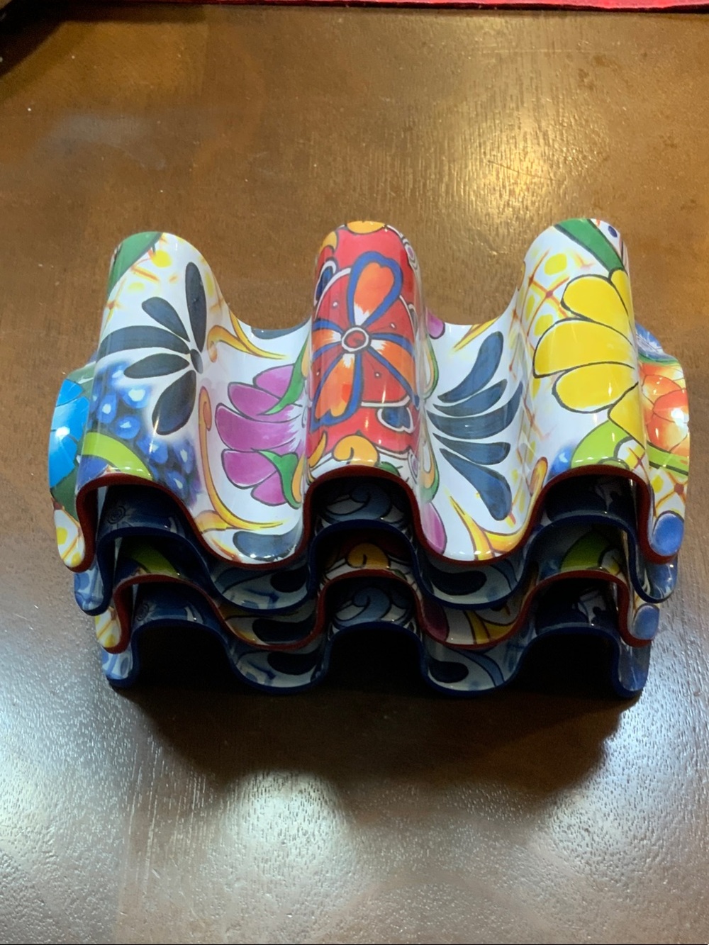 Multicolour Plastic Colourful Taco Holders - never used